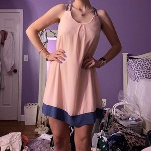 pink and blue dress!!